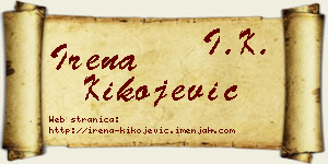 Irena Kikojević vizit kartica